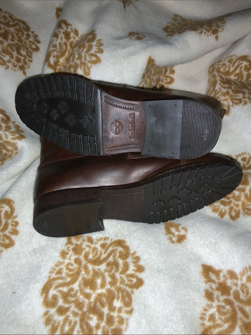 Vtg womens Brown cap toe Timberland ankle chukka boots. Sz. 8. New. Italy. - Picture 6 of 7